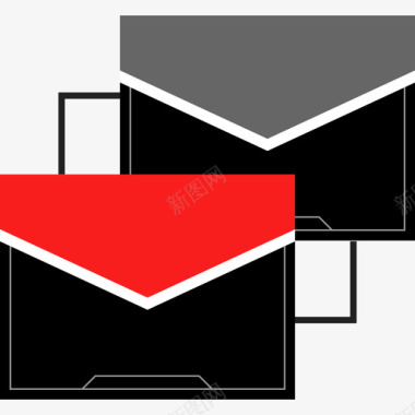 电子邮件通讯59扁平图标图标
