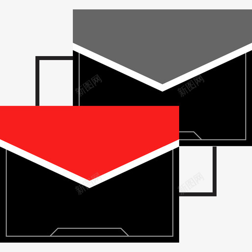 电子邮件通讯59扁平图标svg_新图网 https://ixintu.com 扁平 电子邮件 通讯59