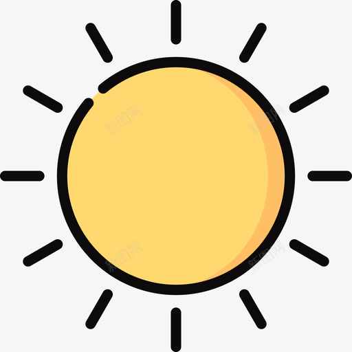 太阳热带18线形颜色图标svg_新图网 https://ixintu.com 太阳 热带18 线形颜色