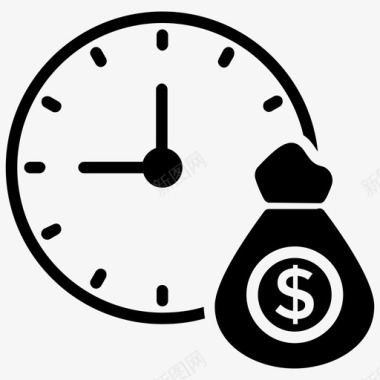 时间就是金钱时间效率时间投资图标图标