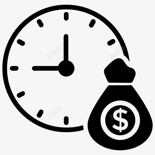 时间就是金钱时间效率时间投资图标svg_新图网 https://ixintu.com 工作时间 时间就是金钱 时间投资 时间效率 时间节省 项目管理字形图标