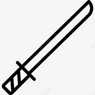 武士刀武器2直线型图标图标
