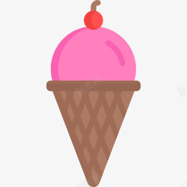 冰淇淋夏季销售2平淡图标图标