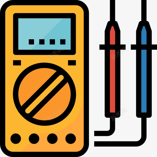 万用表汽车维修11线颜色图标svg_新图网 https://ixintu.com 万用表 汽车维修11 线颜色