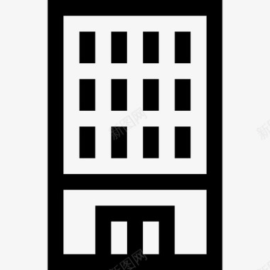 建筑物房屋类型6线性图标图标