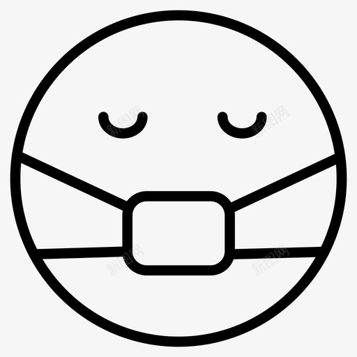 脸表情表情符号图标svg_新图网 https://ixintu.com 医疗面具 笑脸 笑脸和表情线第一卷 脸 表情 表情符号