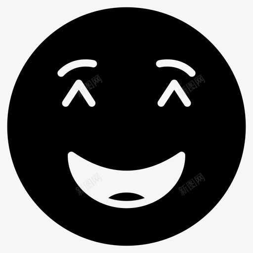 表情符号兴奋脸图标svg_新图网 https://ixintu.com 兴奋 笑脸 笑脸和表情符号第一卷 脸 表情符号