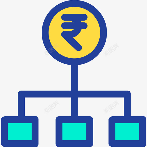 卢比银行和金融15线形颜色图标svg_新图网 https://ixintu.com 卢比 线形颜色 银行和金融15