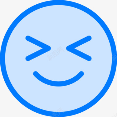 快乐情感2蓝色图标图标