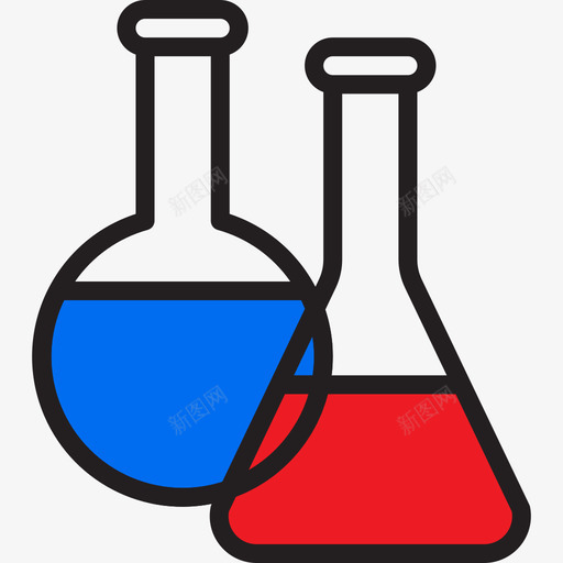 化学33学校线性颜色图标svg_新图网 https://ixintu.com 33学校 化学 线性颜色