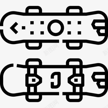滑板运动38直线型图标图标