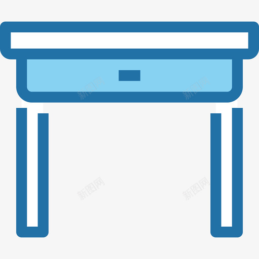 桌子家具25蓝色图标svg_新图网 https://ixintu.com 家具25 桌子 蓝色