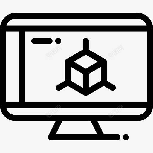 监视器建筑2线性图标svg_新图网 https://ixintu.com 建筑2 监视器 线性