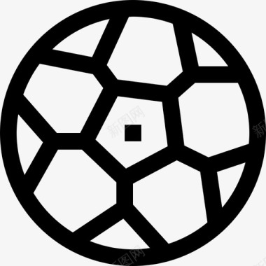 足球运动和游戏直线型图标图标