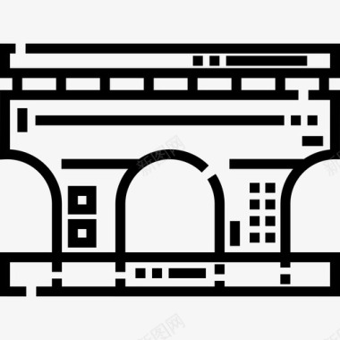 桥梁工程16直线图标图标