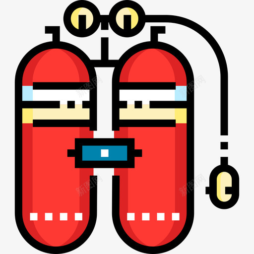 氧气罐夏季21线性颜色图标svg_新图网 https://ixintu.com 储气罐 夏季21 氧气罐 线性颜色
