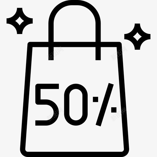 购物袋购物90直线型图标svg_新图网 https://ixintu.com 直线型 购物90 购物袋