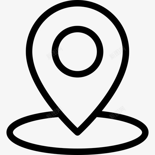 销地图位置线性图标svg_新图网 https://ixintu.com 地图位置 线性 销