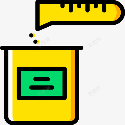 烧瓶科学18号黄色图标svg_新图网 https://ixintu.com 烧瓶 科学18号 黄色