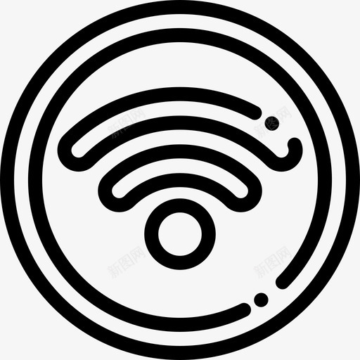 Wifi信号禁止4线性图标svg_新图网 https://ixintu.com Wifi 信号禁止4 线性