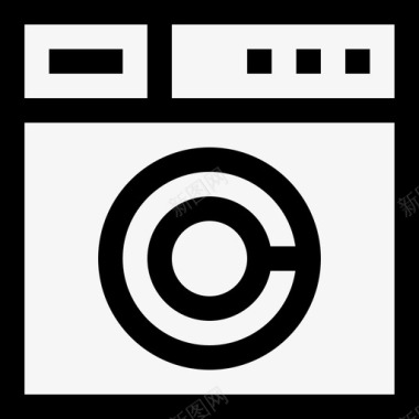 洗衣机酒店服务5直列式图标图标