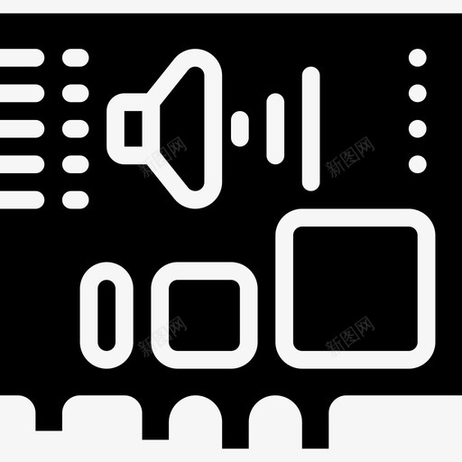 声卡pc组件填充图标svg_新图网 https://ixintu.com pc组件 填充 声卡