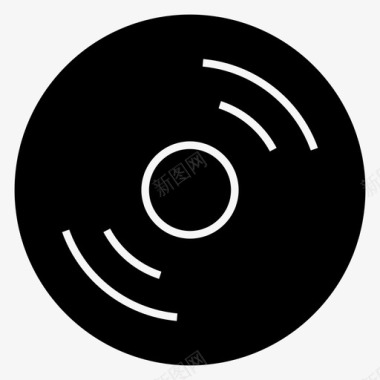 光盘cd生日黑图标图标