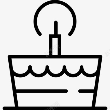 生日蛋糕婴儿53直系图标图标