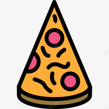 披萨假日27原色图标图标