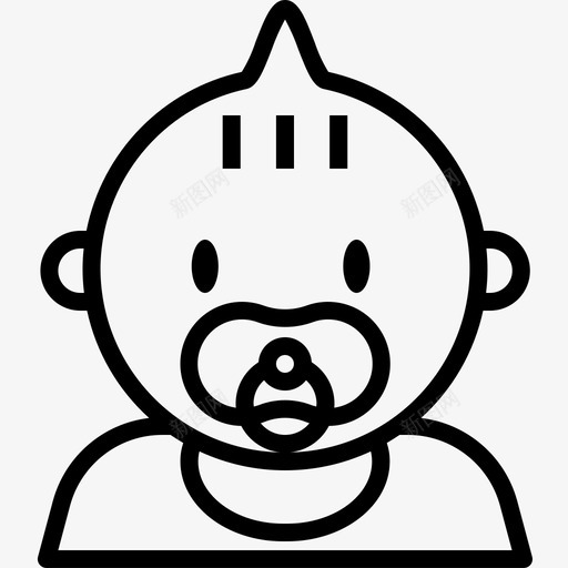 婴儿奶嘴孩子饿了图标svg_新图网 https://ixintu.com 婴儿奶嘴 婴儿用品 孩子 饿了