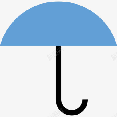 雨伞64号天气平坦图标图标