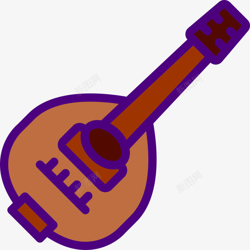吉他音乐和乐器6线性颜色图标svg_新图网 https://ixintu.com 吉他 线性颜色 音乐和乐器6