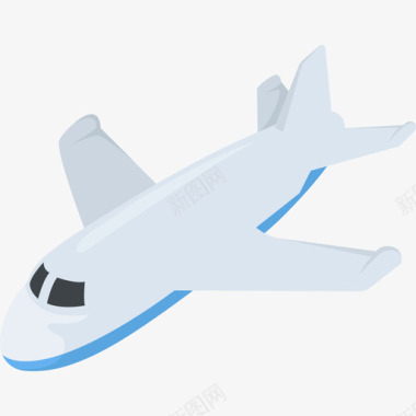 飞机旅行和地点2平的图标图标