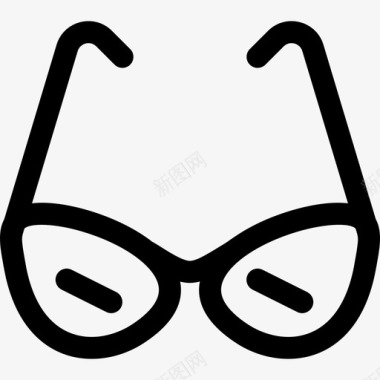 眼镜豪华型3直线型图标图标