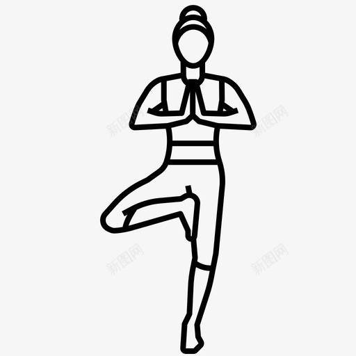 瑜伽姿势身体平衡瑜伽姿势轮廓图标svg_新图网 https://ixintu.com 瑜伽姿势 瑜伽姿势轮廓 身体平衡