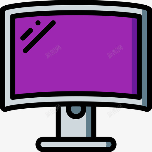 显示器pc组件5线性颜色图标svg_新图网 https://ixintu.com pc组件5 显示器 线性颜色