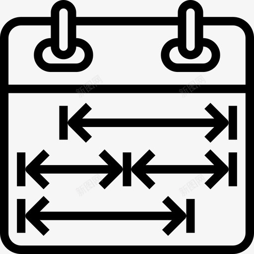 日历业务管理11线性图标svg_新图网 https://ixintu.com 业务管理11 日历 线性