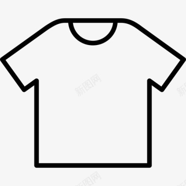 T恤衣服50件直线型图标图标