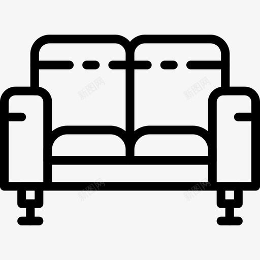 沙发家具和家居8线性图标svg_新图网 https://ixintu.com 家具和家居8 沙发 线性