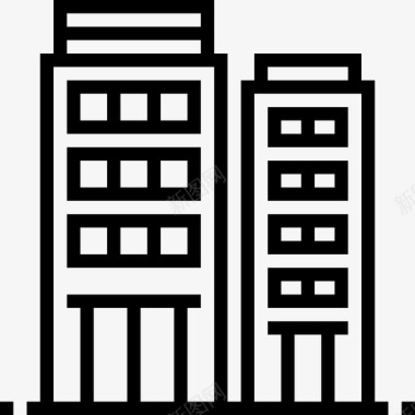 建筑城市元素29线性图标图标