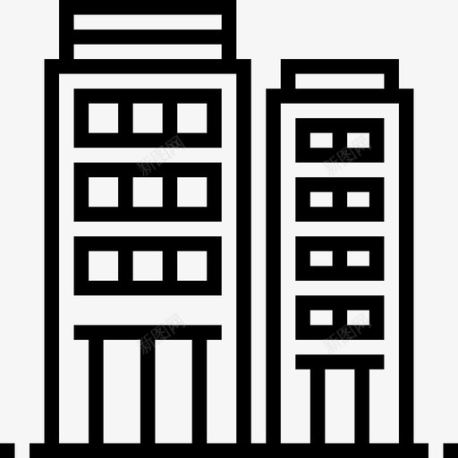 建筑城市元素29线性图标svg_新图网 https://ixintu.com 城市元素29 建筑 线性