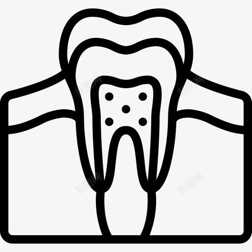 牙齿医用109线性图标svg_新图网 https://ixintu.com 医用109 牙齿 线性