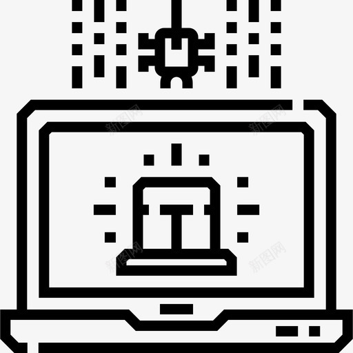 防病毒互联网安全32线性图标svg_新图网 https://ixintu.com 互联网安全32 线性 防病毒