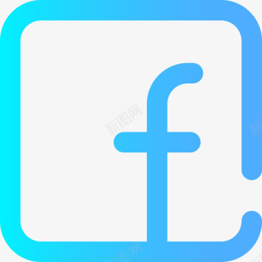 Facebook用户界面24渐变图标图标