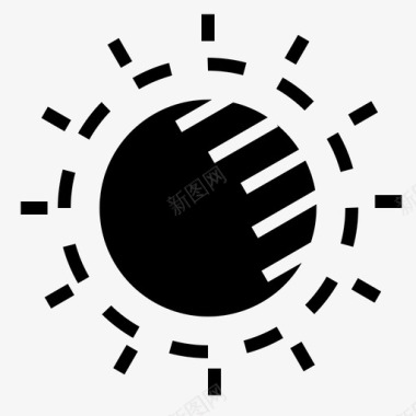 太阳光科学图标图标