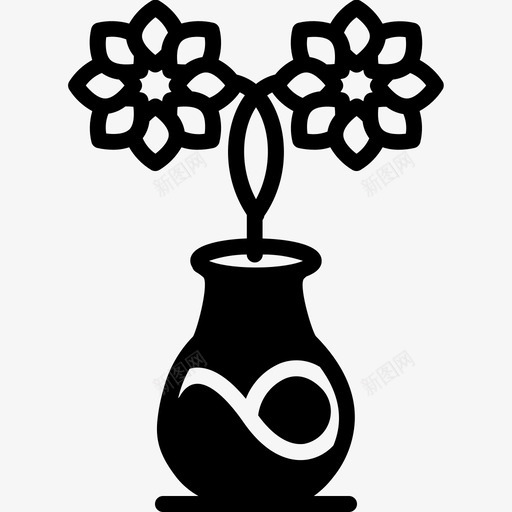 花瓶双耳瓶罐子图标svg_新图网 https://ixintu.com 双耳瓶 壶 罐子 花瓶 陶器