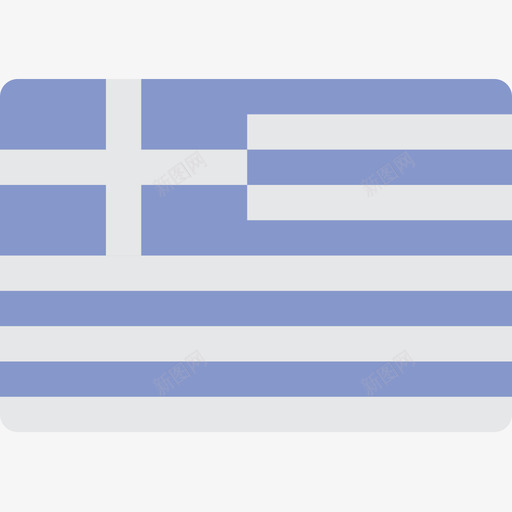 希腊国旗15平坦图标svg_新图网 https://ixintu.com 国旗15 希腊 平坦