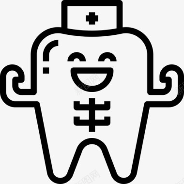 牙医医疗保健12直系图标图标