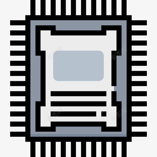 Cpu技术设备线颜色图标svg_新图网 https://ixintu.com Cpu 技术设备 线颜色