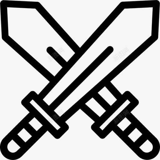 剑中世纪8直纹图标svg_新图网 https://ixintu.com 中世纪8 剑 直纹